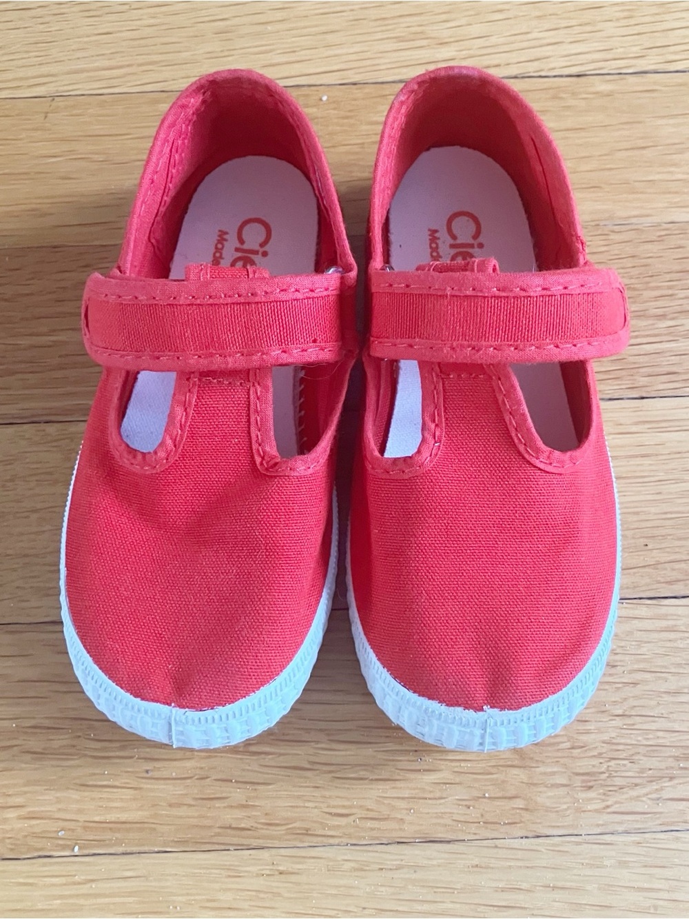 Cienta Red Comfortable Play Run Easy Mary Jane Flats Shoes 26 9 Toddler